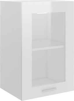 vidaXL - Hangkast - 40x31x60 - cm - spaanplaat - hoogglans - wit