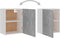 vidaXL - Hangkast - 50x31x60 - cm - bewerkt - hout - betongrijs