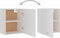 vidaXL - Hangkast - 50x31x60 - cm - bewerkt - hout - wit