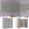 vidaXL - Hangkast - 60x31x60 - cm - bewerkt - hout - betongrijs