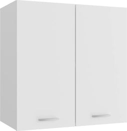 vidaXL - Hangkast - 60x31x60 - cm - bewerkt - hout - wit