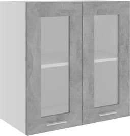 vidaXL - Hangkast - 60x31x60 - cm - spaanplaat - betongrijs