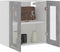 vidaXL - Hangkast - 60x31x60 - cm - spaanplaat - betongrijs