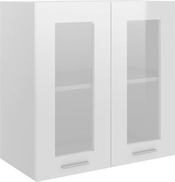 vidaXL - Hangkast - 60x31x60 - cm - spaanplaat - hoogglans - wit