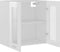 vidaXL - Hangkast - 60x31x60 - cm - spaanplaat - hoogglans - wit