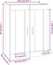 vidaXL - Hangkast - 69,5x32,5x90 - cm - betongrijs