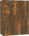 vidaXL - Hangkast - 69,5x34x90 - cm - bewerkt - hout - gerookt - eikenkleurig
