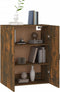 vidaXL - Hangkast - 69,5x34x90 - cm - bewerkt - hout - gerookt - eikenkleurig