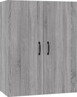 vidaXL - Hangkast - 69,5x34x90 - cm - bewerkt - hout - grijs - sonoma - eikenkleurig