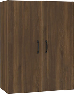 vidaXL - Hangkast - 69,5x34x90 - cm - bewerkt - hout - bruineikenkleurig