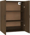 vidaXL - Hangkast - 69,5x34x90 - cm - bewerkt - hout - bruineikenkleurig