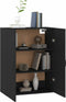 vidaXL - Hangkast - 69,5x34x90 - cm - bewerkt - hout - zwart