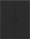 vidaXL - Hangkast - 69,5x34x90 - cm - bewerkt - hout - zwart