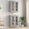 vidaXL - Hangkast - 69,5x34x90 - cm - grijs - sonoma - eikenkleurig