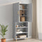 vidaXL - Hangkast - 69,5x34x90 - cm - grijs - sonoma - eikenkleurig