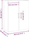 vidaXL - Hangkast - 69,5x34x90 - cm - hoogglans - wit