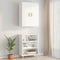 vidaXL - Hangkast - 69,5x34x90 - cm - hoogglans - wit