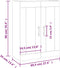 vidaXL - Hangkast - 69,5x34x90 - cm - wit