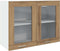 vidaXL - Hangkast - 80x31x60 - cm - bewerkt - hout - artisanaal - eikenkleurig