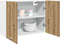 vidaXL - Hangkast - 80x31x60 - cm - bewerkt - hout - artisanaal - eikenkleur