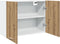 vidaXL - Hangkast - 80x31x60 - cm - bewerkt - hout - artisanaal - eikenkleur