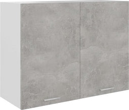 vidaXL - Hangkast - 80x31x60 - cm - bewerkt - hout - betongrijs