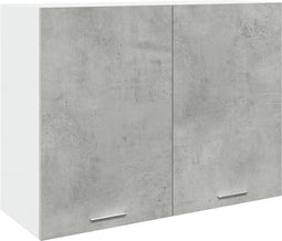 vidaXL - Hangkast - 80x31x60 - cm - bewerkt - hout - betongrijs