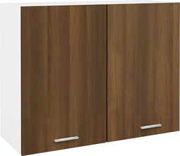 vidaXL - Hangkast - 80x31x60 - cm - bewerkt - hout - bruin - eikenkleur