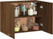 vidaXL - Hangkast - 80x31x60 - cm - bewerkt - hout - bruin - eikenkleur