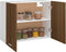 vidaXL - Hangkast - 80x31x60 - cm - bewerkt - hout - bruin - eikenkleur