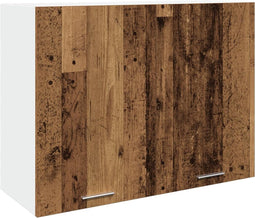 vidaXL - Hangkast - 80x31x60 - cm - bewerkt - hout - oud - houtkleurig