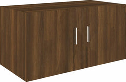vidaXL - Hangkast - 80x39x40 - cm - bewerkt - hout - bruin - eikenkleur