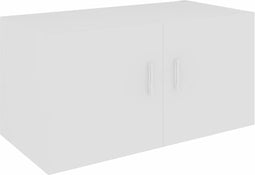 vidaXL - Hangkast - 80x39x40 - cm - bewerkt - hout - wit