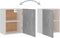 vidaXL - Hangkasten - 2 - st - 50x31x60 - cm - bewerkt - hout - betongrijs