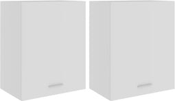 vidaXL - Hangkasten - 2 - st - 50x31x60 - cm - bewerkt - hout - wit