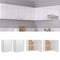 vidaXL - Hangkasten - 2 - st - 50x31x60 - cm - spaanplaat - hoogglans - wit