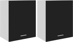 vidaXL - Hangkasten - 2 - st - 50x31x60 - cm - spaanplaat - zwart