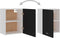 vidaXL - Hangkasten - 2 - st - 50x31x60 - cm - spaanplaat - zwart