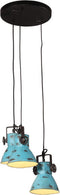 vidaXL Hanglamp 25 W E27 30x30x100 cm verweerd blauw
