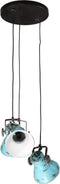 vidaXL Hanglamp 25 W E27 30x30x100 cm verweerd blauw
