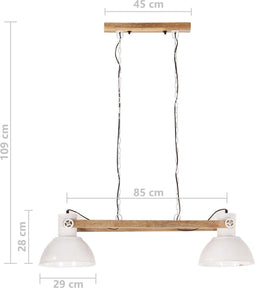 vidaXL Hanglamp industrieel 25 W E27 109 cm wit