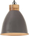 vidaXL Hanglamp industrieel E27 35 cm ijzer en massief hout grijs