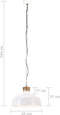 vidaXL Hanglamp industrieel E27 42 cm wit