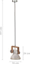 vidaXL Hanglamp industrieel rond 25 W E27 19 cm zilverkleurig