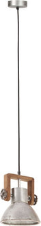 vidaXL Hanglamp industrieel rond 25 W E27 19 cm zilverkleurig