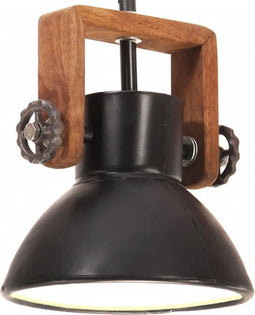 vidaXL Hanglamp industrieel rond 25 W E27 19 cm zwart