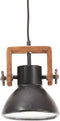 vidaXL Hanglamp industrieel rond 25 W E27 19 cm zwart