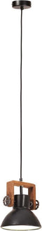 vidaXL Hanglamp industrieel rond 25 W E27 19 cm zwart