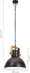 vidaXL Hanglamp industrieel rond 25 W E27 30 cm zwart