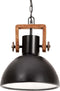 vidaXL Hanglamp industrieel rond 25 W E27 30 cm zwart